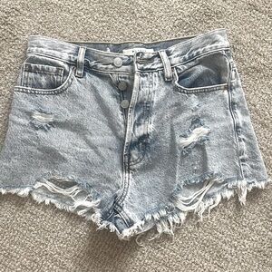 PacSun Blue Jean Shorts Distressed High-Waisted